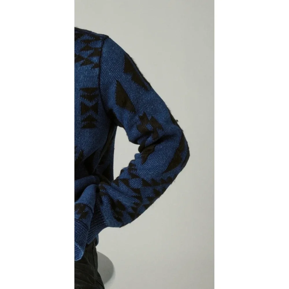Lucky Brand x Yellowstone sz L Heavy Warm Button Front Knit Sweater Southwestern